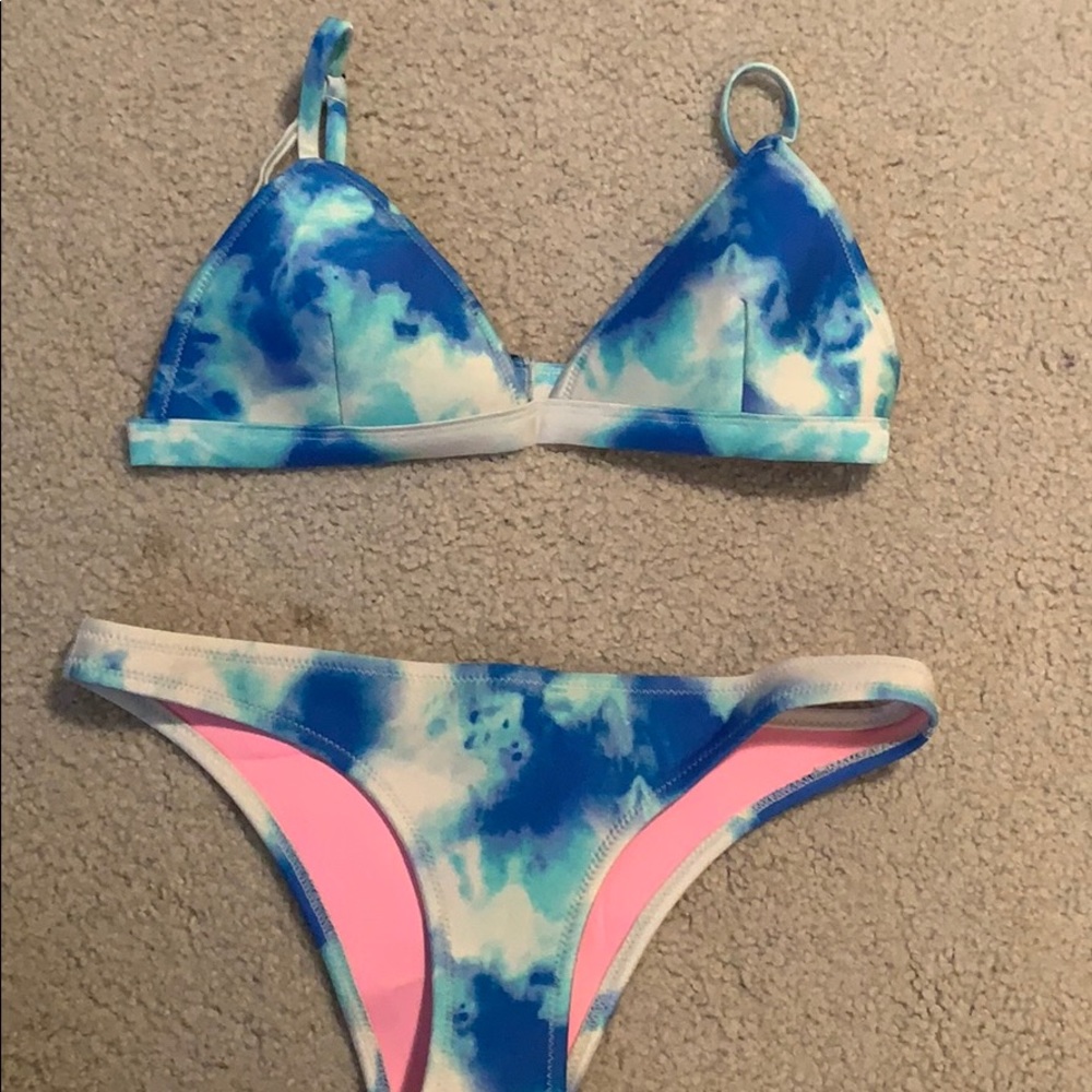 Triangl Blue Bibi Tie Dye Bikini Set